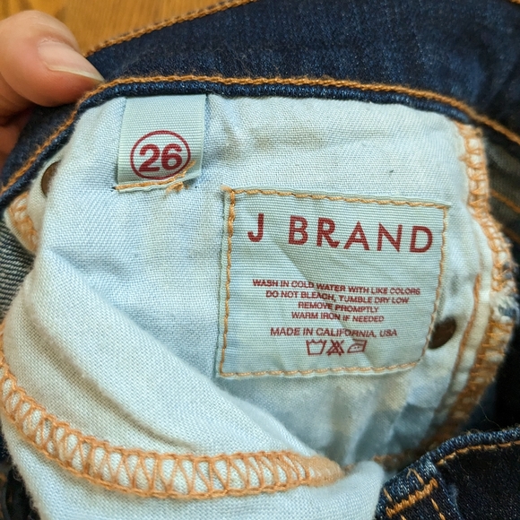 J BRAND Aritzia 805 Straight Leg Jeans Ink Blue Mid Rise Size 26 - Picture 6 of 10